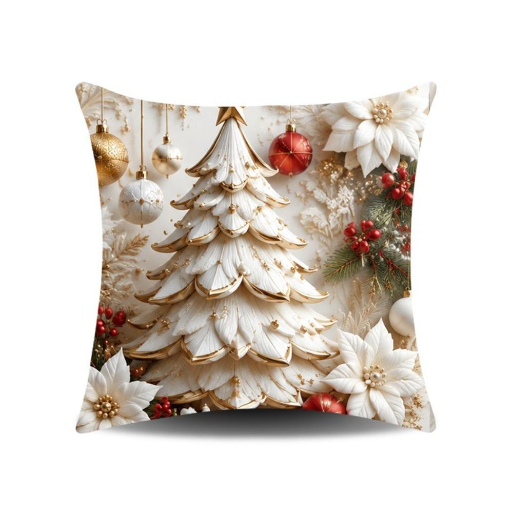 Detachable Soft Christmas Pillow Covers 45x45cm Christmas Themed Pillow Case  Sofa House Room
