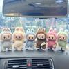 Car Plush Ornament  Anime Figure Labubu 1.0 Monster Vinyl Blind Box Series Heartbeat Macaron Doll  Kids Gift Birthday Toy  Air Outlet Ornament