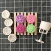 Elegant Flower Pattern Dessert Maker Molds Holiday Pastries Tool Cookie Dessert Cutter Hand Pressure Dessert Molds