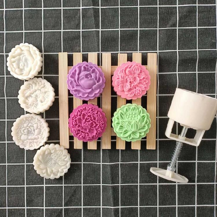 Elegant Flower Pattern Dessert Maker Molds Holiday Pastries Tool Cookie Dessert Cutter Hand Pressure Dessert Molds