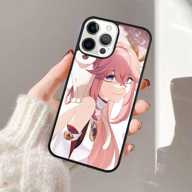 Genshin Impact Yae Miko Phone Case For iPhone 17 Air 13 12 14 15 16  Cover For Apple Pro Max Plus Coque