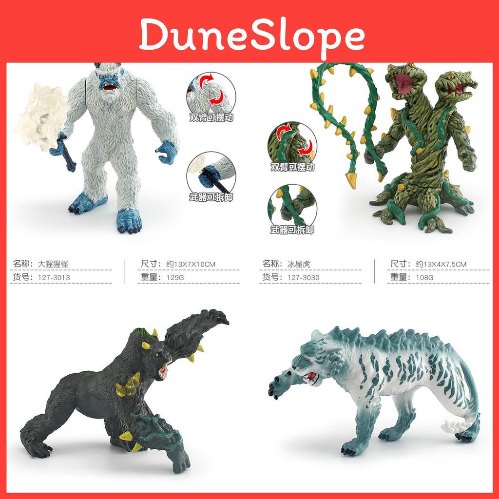 Realistic Western Mythology Creature Model Collection Featuring Ice Monster Tree Spirit Gorilla Crystal Tiger And Lava Tiger