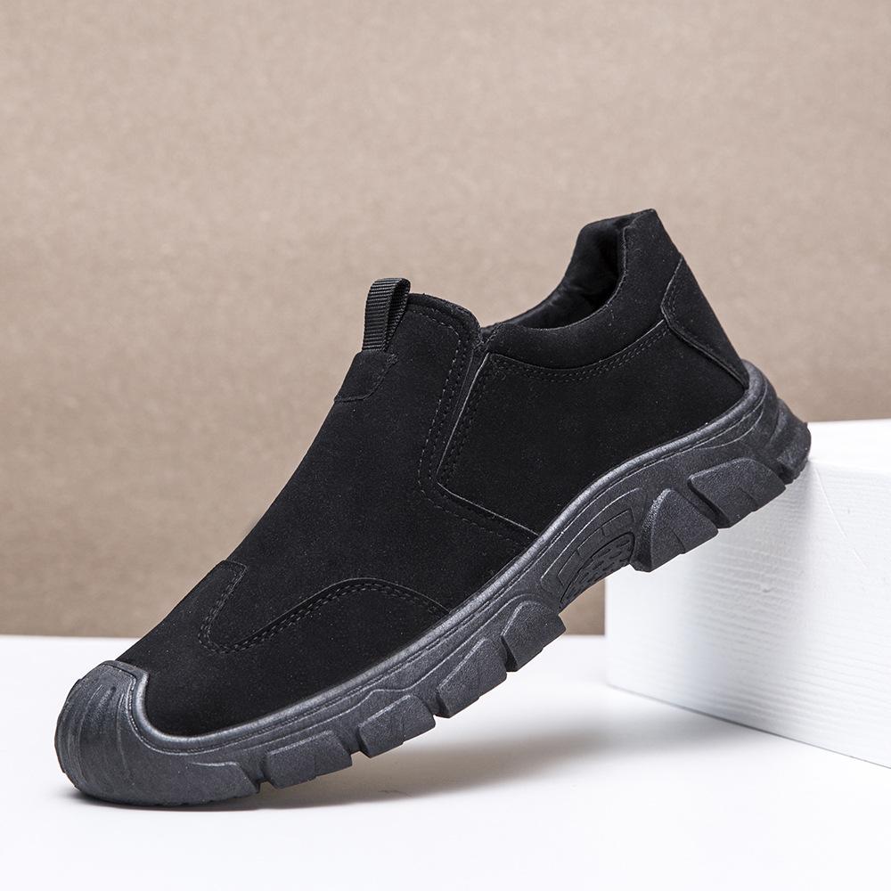 

2025 новая мужская обувь для пожилых, повседневные кроссовки для папы, весенне-летняя дышащая педальная рабочая обувь, мужская обувь для трудовой защиты 39