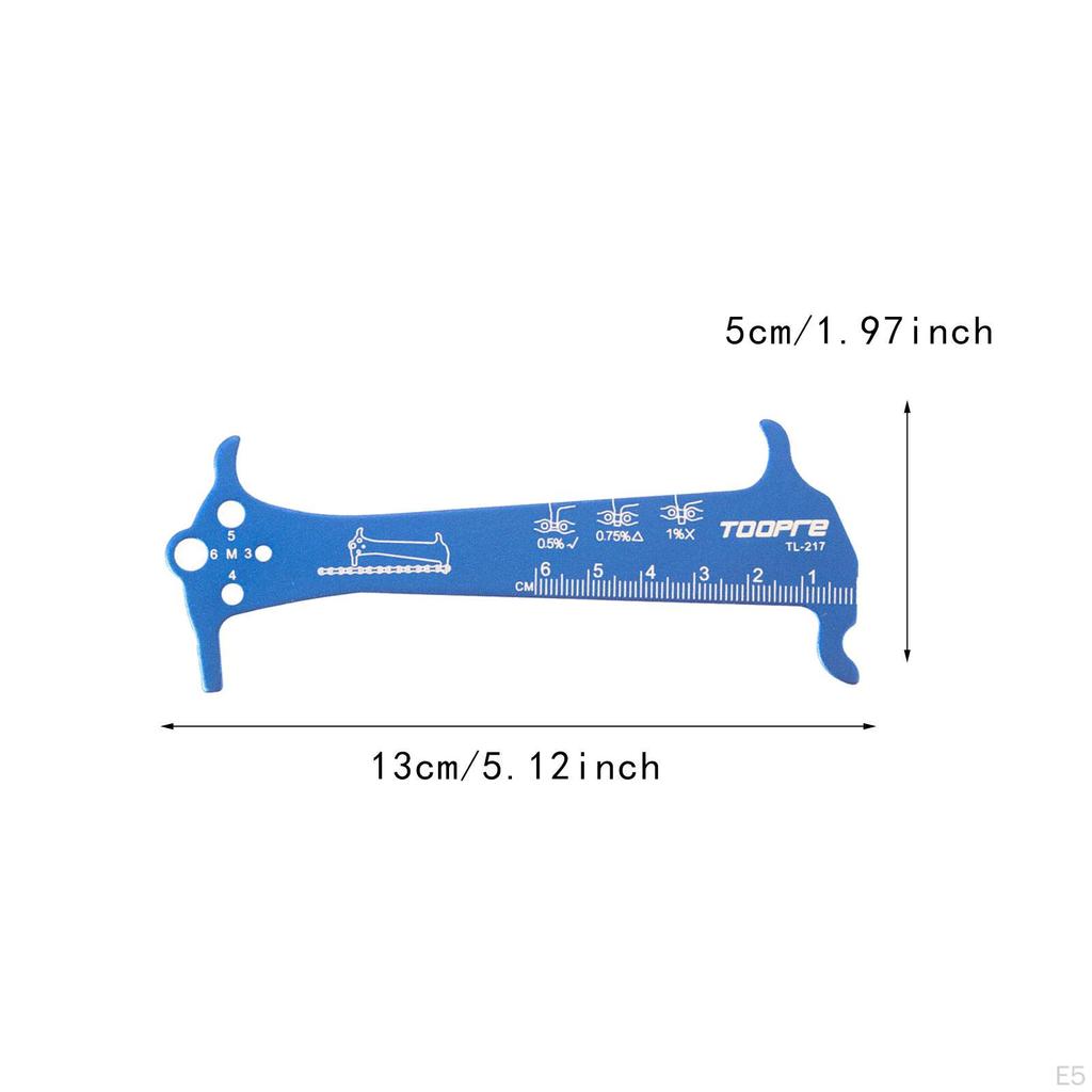 Bicycle Chain Checker 3 In 1 Wear Indicator Measuring Tool Ruler Professional