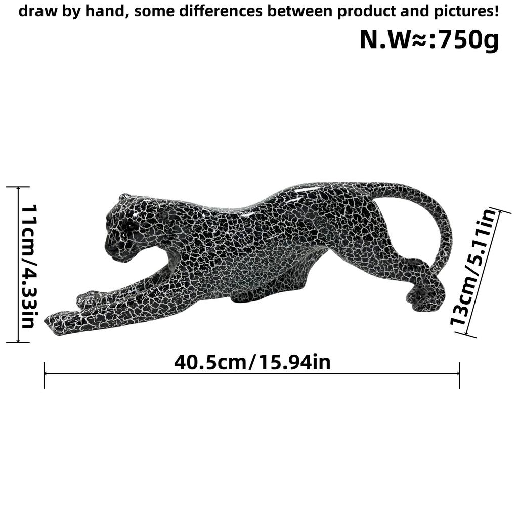 Modern Colorful Transfer Leopard Home Decoration Living Room Office Desktop Decoration Resin Crafts