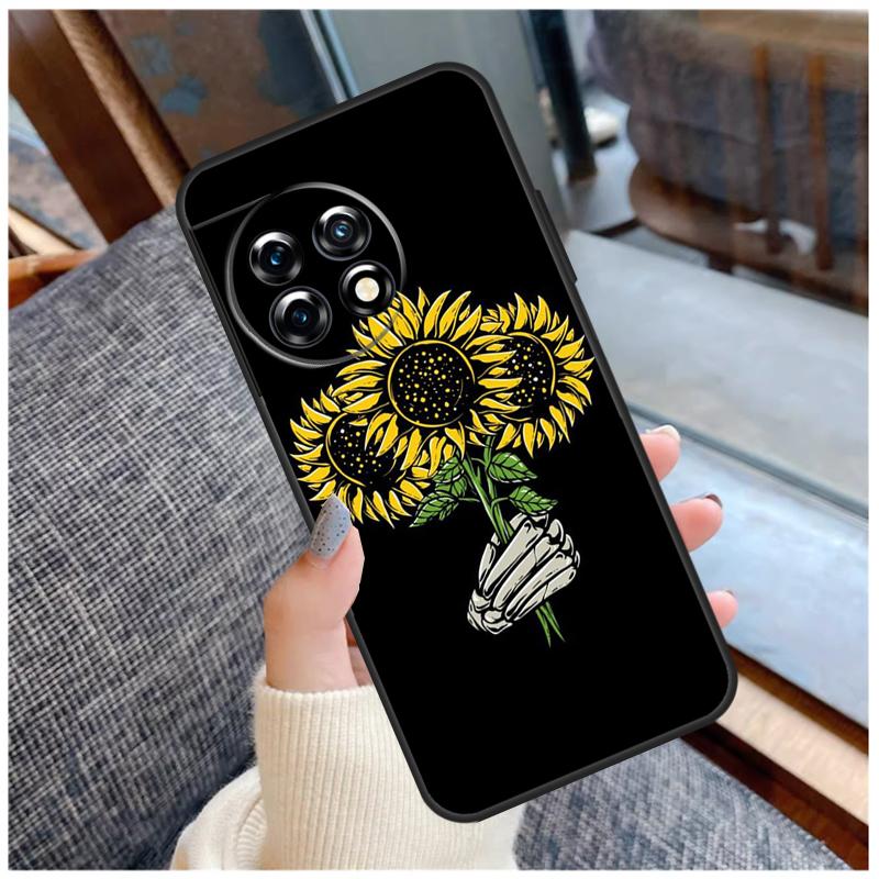 Beautiful Yellow Sunflower Case For OnePlus 13R 13T 12R 10R 10T 15 13 12 11 10 9 Pro Nord 5 CE 2 3 4 Lite N20 N30 Coque