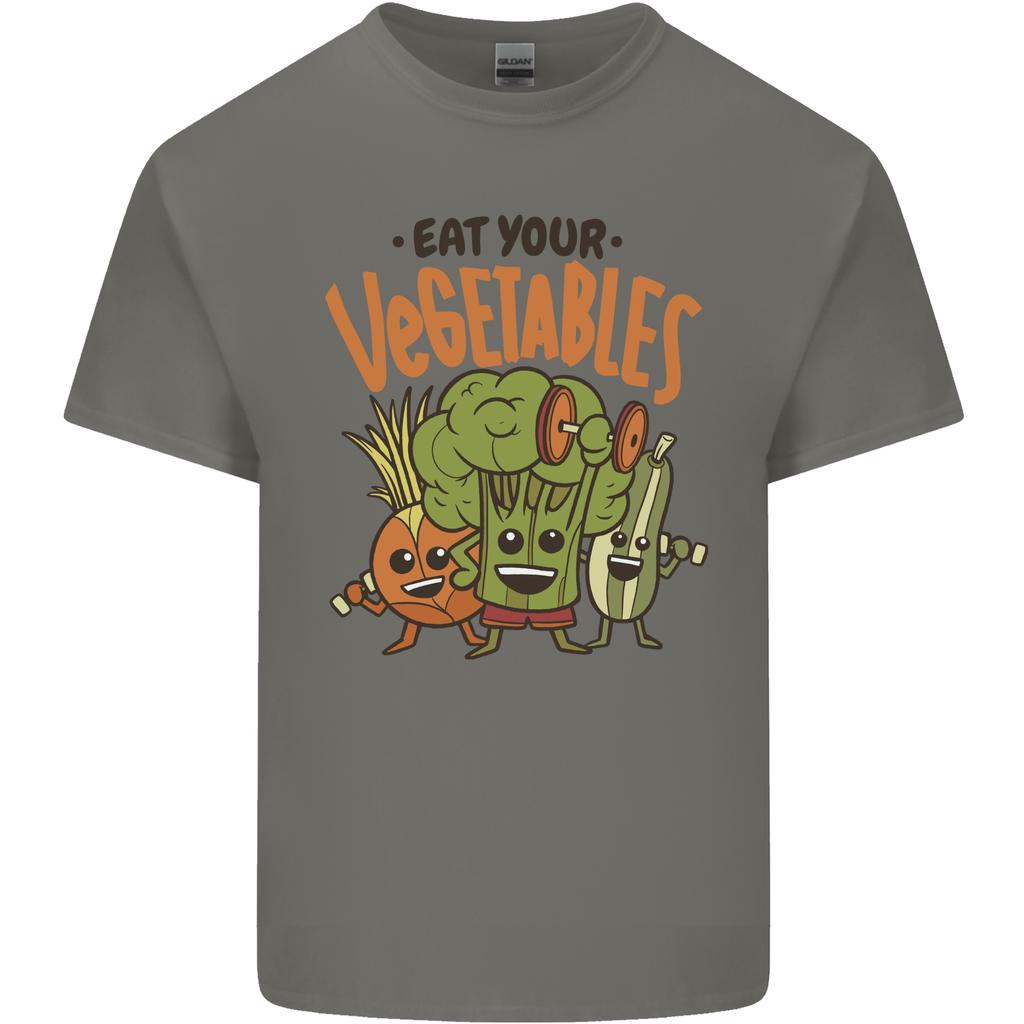 Eat Your Vegetables Funny Vegan Vegetarian Unisexs Light Cotton TShirt