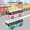 School Bus Sound Light Tour Bus Model Boy Toy Diecasts Toy Vehicles Kids Gift Simulation Bus Model