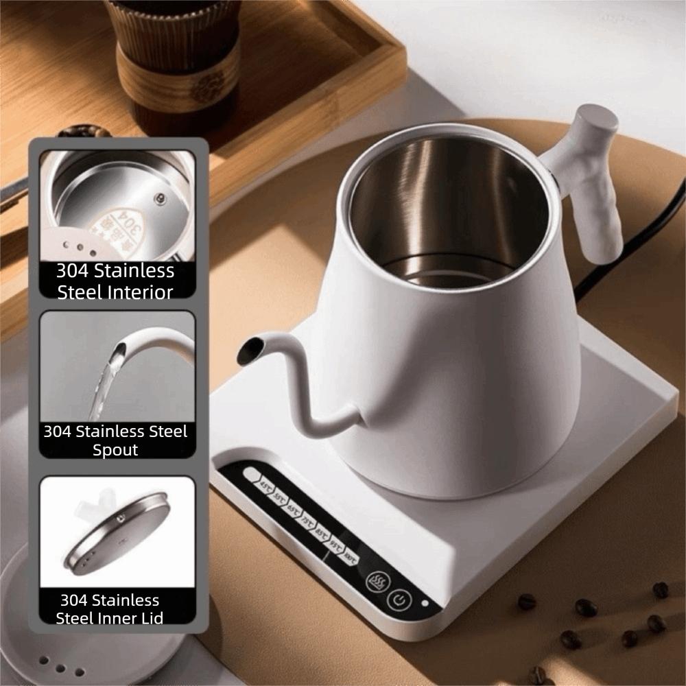 Stainless Steel Heating Water Kettle 1000ML Coffee Pour-Over Kettle Electric Water Pot Office