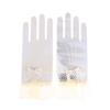 Elegant Ladies Short Lace Gloves Sheer Fishn Net Prom Party Gloves Female's Fashionable Soild Color Full-finger Mittens