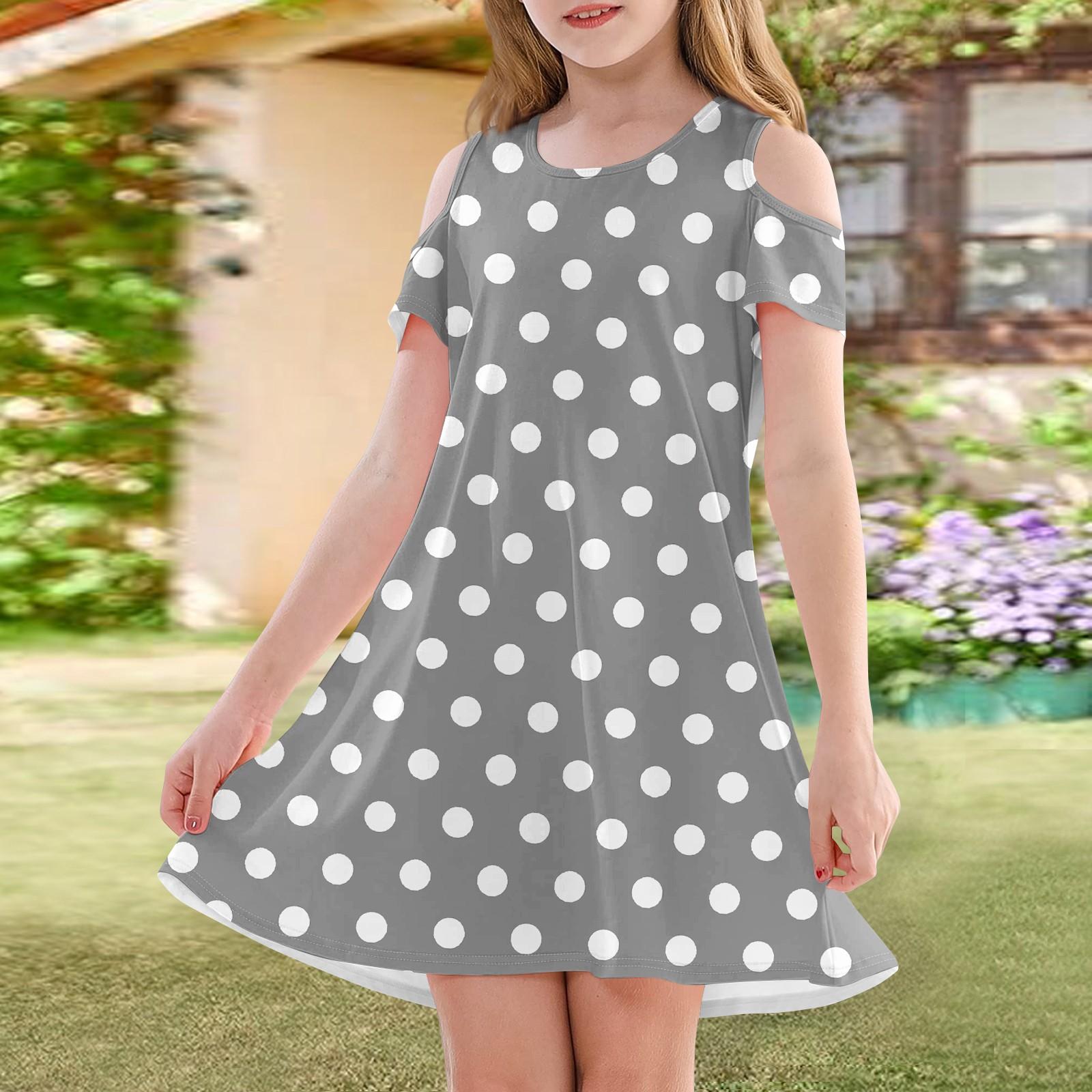

Girls A-Line Dress -Summer Sleeveless Casual Sundress Toddler Dress 150