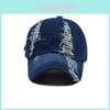 Modische Unisex Used-Denim-Baseballkappe Verstellbarer Sonnenhut