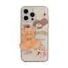 Soft and Cute Butter Bear Stand Apple 16 Mobile Phone Case 13 Glitter Powder Iphone15promax Suitable for 11 Soft and Cute