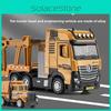Engineering Transport Truck Toy Model Set With Sound Light And Doors Opening