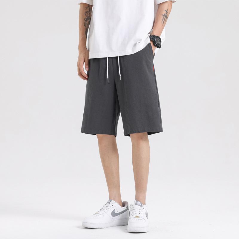 New Chinese linen pants summer light and breathable trendy men's shorts cotton and linen casual pants Chinese style men's clothing
