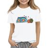 Boys Girls Round Neck Casual Printed Short-sleeved T-shirt Top