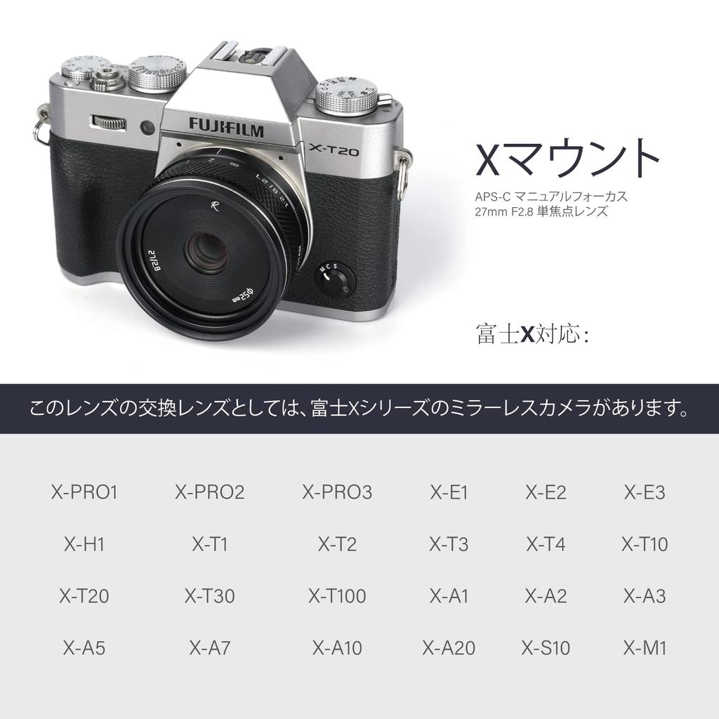 The AstrHori 27mm II Lens Is an Manual Prime Lens with a Filter Slot and Uses Internal This Lens Is Compatible with the Fuji Micro and F2.8