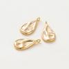 4pcs/lot 18K Gold Color Plated Wave Pattern Drop Shape Pendants Charms Leaves Necklace Pendant For DIY Jewelry Making  Supplies