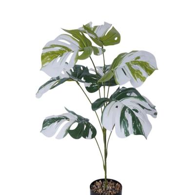 Large Size 55cm Artificial Plant Green 12/18 Leaves Faux Leaves Plants DIY Lifelike Greenery Fern Plant Bundle Wall Decoration