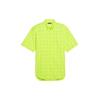 Balenciaga All Over Logo Shirt 'Neon Yellow' Men's 534332TILX67110