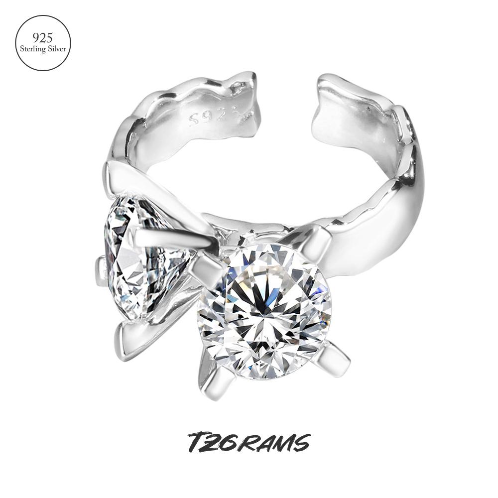 

Кольца из стерлингового серебра 925 пробы для женщин AAAAA Цирконий Франция Ювелирные изделия открытого типа Регулируемые Изысканные Лучшие Подарки Модные Современные Украшения