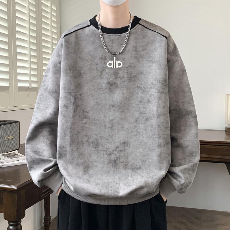 Songheer Men s American Style Loose Sweatshirt L