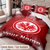 Eintracht Frankfurt Printed Bedding Set Custom Name Text 1 Duvet Cover 2 Pillowcases For Bedroom