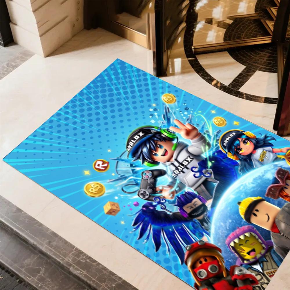 Roblox Neon Roblox Graffiti Area Rug Design For Living Rooms Decorate Room Balcony Foyer Antislip Rug Office Home Decor Perfect Gift For Friends Famil
