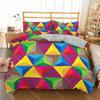 3D Building Block Pattern Duvet Cover Set Boys Girls Bedroom Fun Brick Printing Bedding Set Geometric Rectangle Comforter Cover
