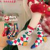 Christmas Socks, Red Socks, Women's Mid-calf Cotton Socks, Spring and Autumn New Year Mid-calf Couple Gifts, Autumn and Winter Cotton Socks