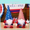 Adorable Plush Independence Day Decor Star Doll With Striped Hat For Festive Styling