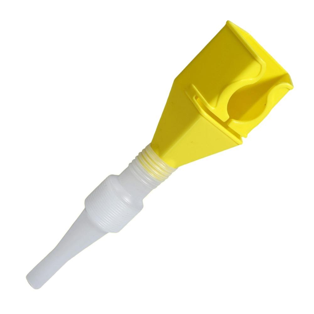 Scalable Car Refueling Funnel Portable Oil Change Funnel Soft Oil Funnel Yellow