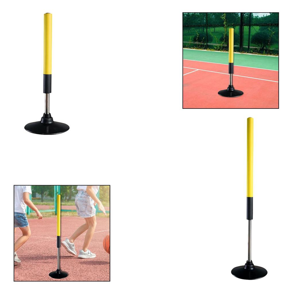 Basketball Football Training Aid Agility Rod Steel Shaft Sturdy Quick Return 0.6 Meter