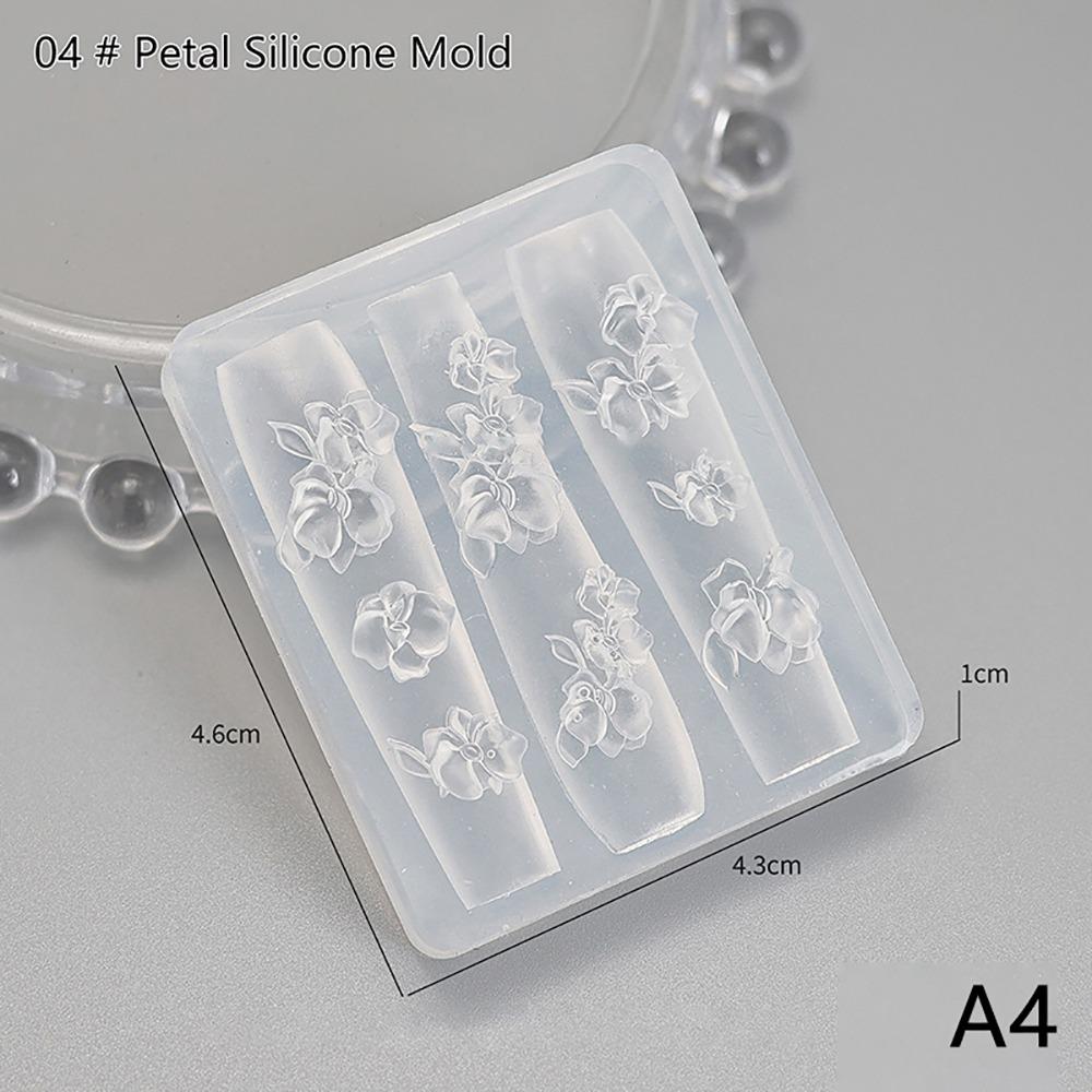 1Pcs Stamping Plate Nail Silicone Mold 3D Nail Art Decoration New Manicure Mold
