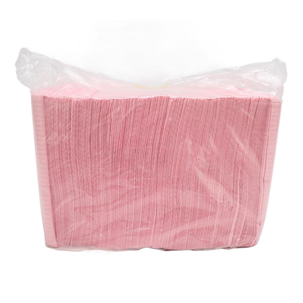 125 Pezzi Bavaglini Dentali Monouso Impermeabili Assorbenti Bavaglino per Tatuaggi per Copertura Corpo Rosa