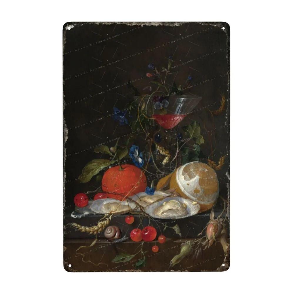 Oil Painting Style Retro Characters Landscapes Metal Tin Sign Wall Poster