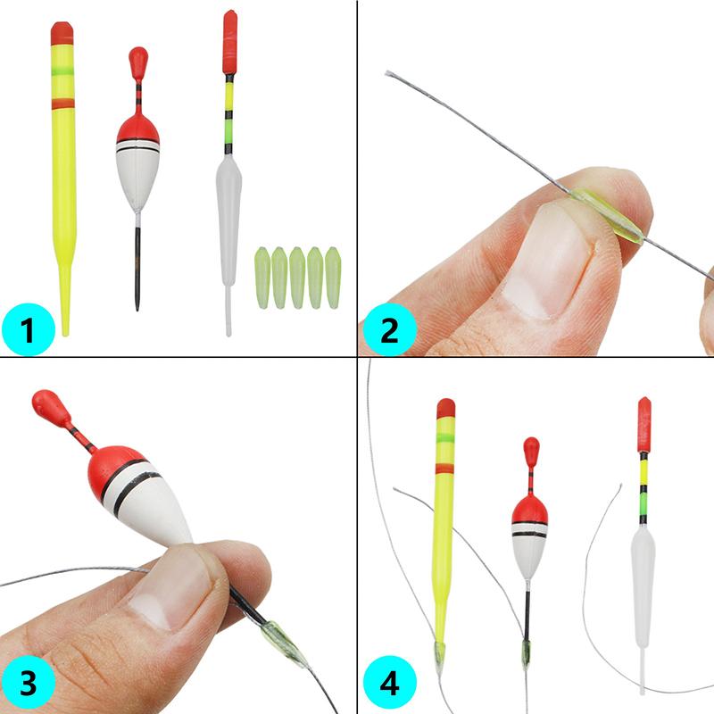 New Fishing Float Set 15Pcs Professional Vertical Buoy With Glow Stick Multifunction Lure Float Fishing Tackle For Carp Fishing