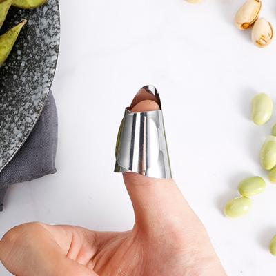 10Pcs Stainless Steel Finger Protector Adjustable Beans Chestnuts Nuts Peeling Vegetable Cutting Finger Guard Hand Protective Tool Kitchen Gadgets
