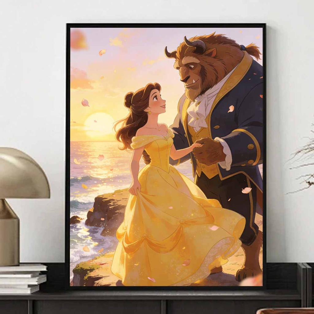 Disney Beauty and the Beast diamond painting handmade diy5D mosaic art kit home decoration gift