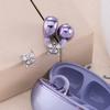 Electroplated Coppers Ear Clip With Pearls Butterfly Design Easy Installation For Headphones