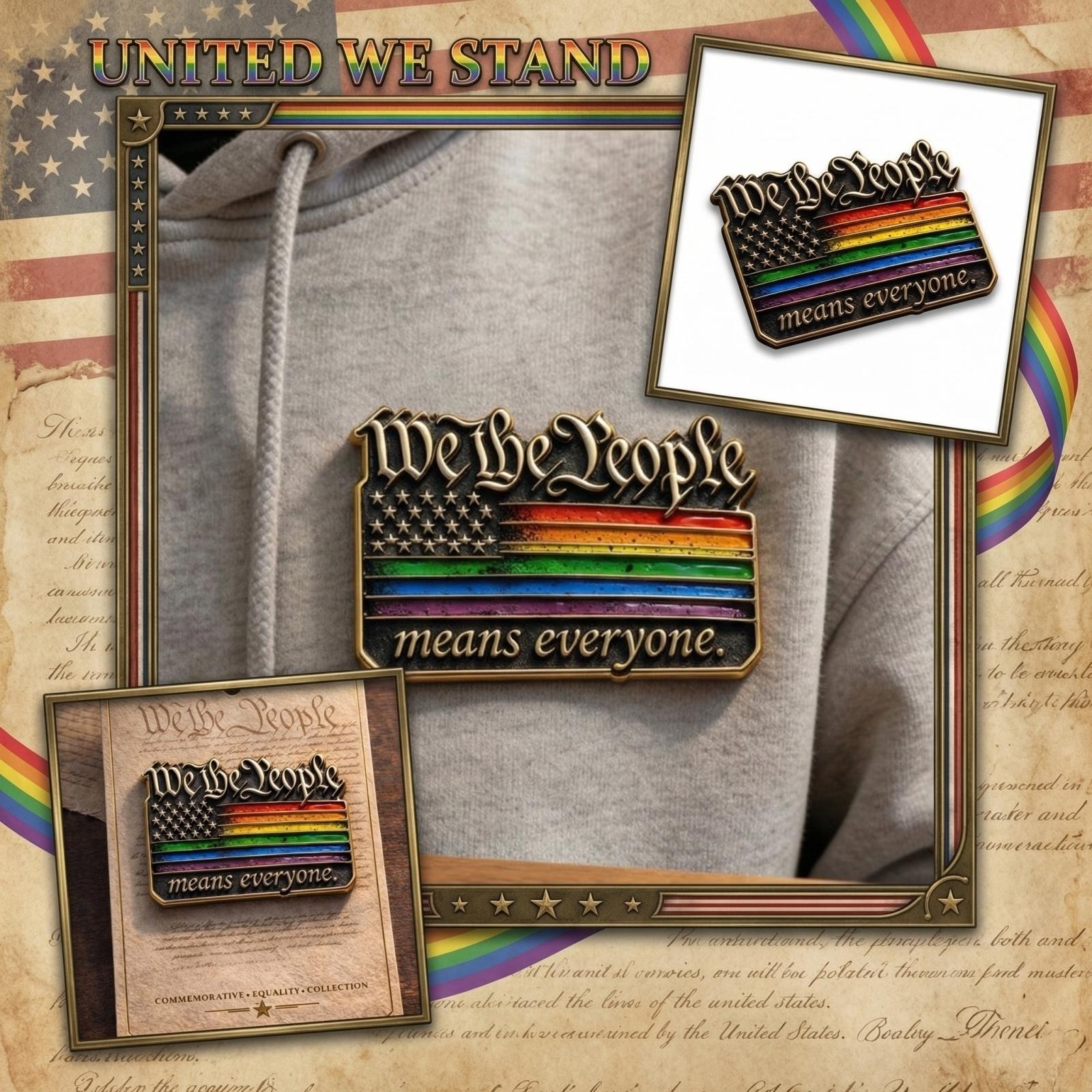 Equality Flag Commemorative Lapel Pin Patriotic Unity Collection One Size