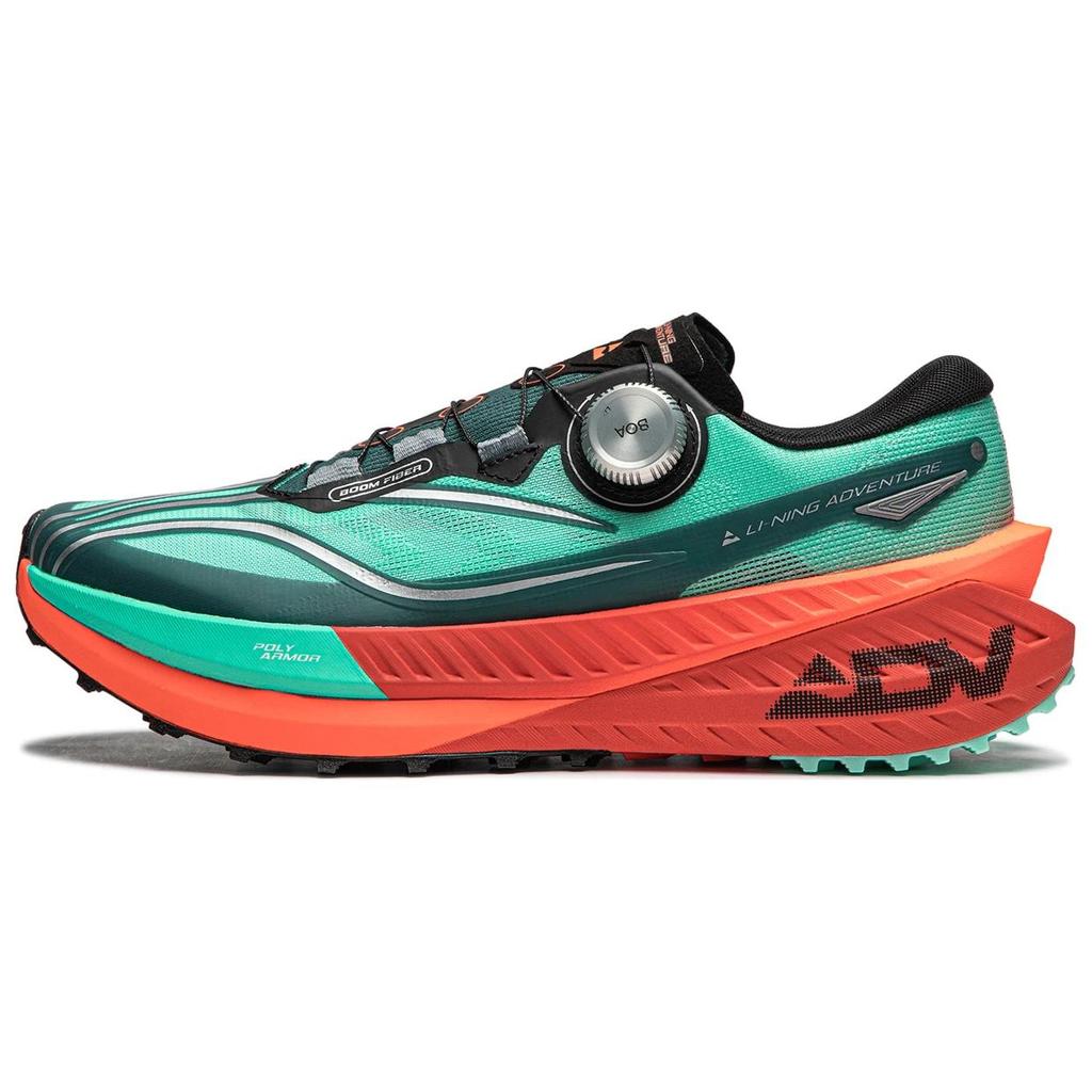 Li Ning Lu Pro Comfortable Versatile Shock Absorbing Non-Slip Low-Top Running Shoes Men sneaker Black Green Orange ARNU001-8