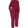 Frauen Tennis Rock Leggings Taschen elastische Sport Yoga Capris Röcke Legging