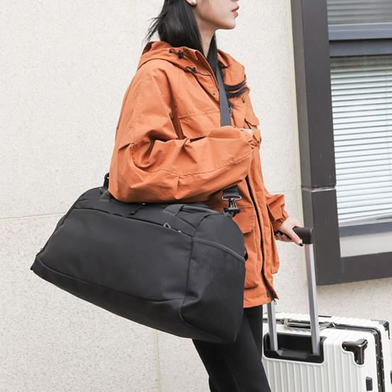 Unisex Gym Bag Duffle Bag with Shoe Compartment Wet Pocket Weekender Tote Overnight Duffel for Travel Sports Fitness Workout Swimming