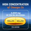High-concentration Omega-3 Fish Oil Capsules, Containing EPA and DHA, Support Joint Health and Immune Health, Suitable for Adults.