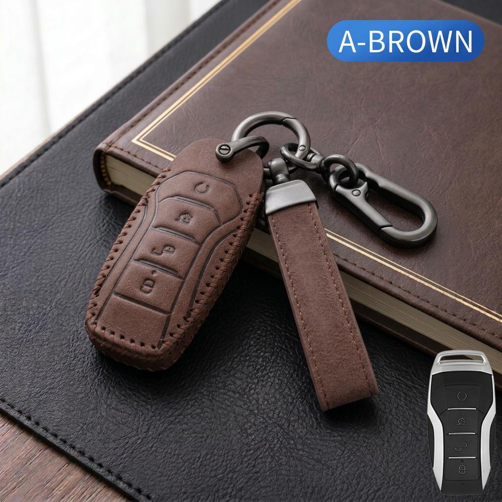 Leather Car Key Cover for BYD ATTO 3 Seal U Han Tang Atto 8 Dolphin Seal Qin PLUS Destroyer 05 Guardian 07 Key Shell Case Holder