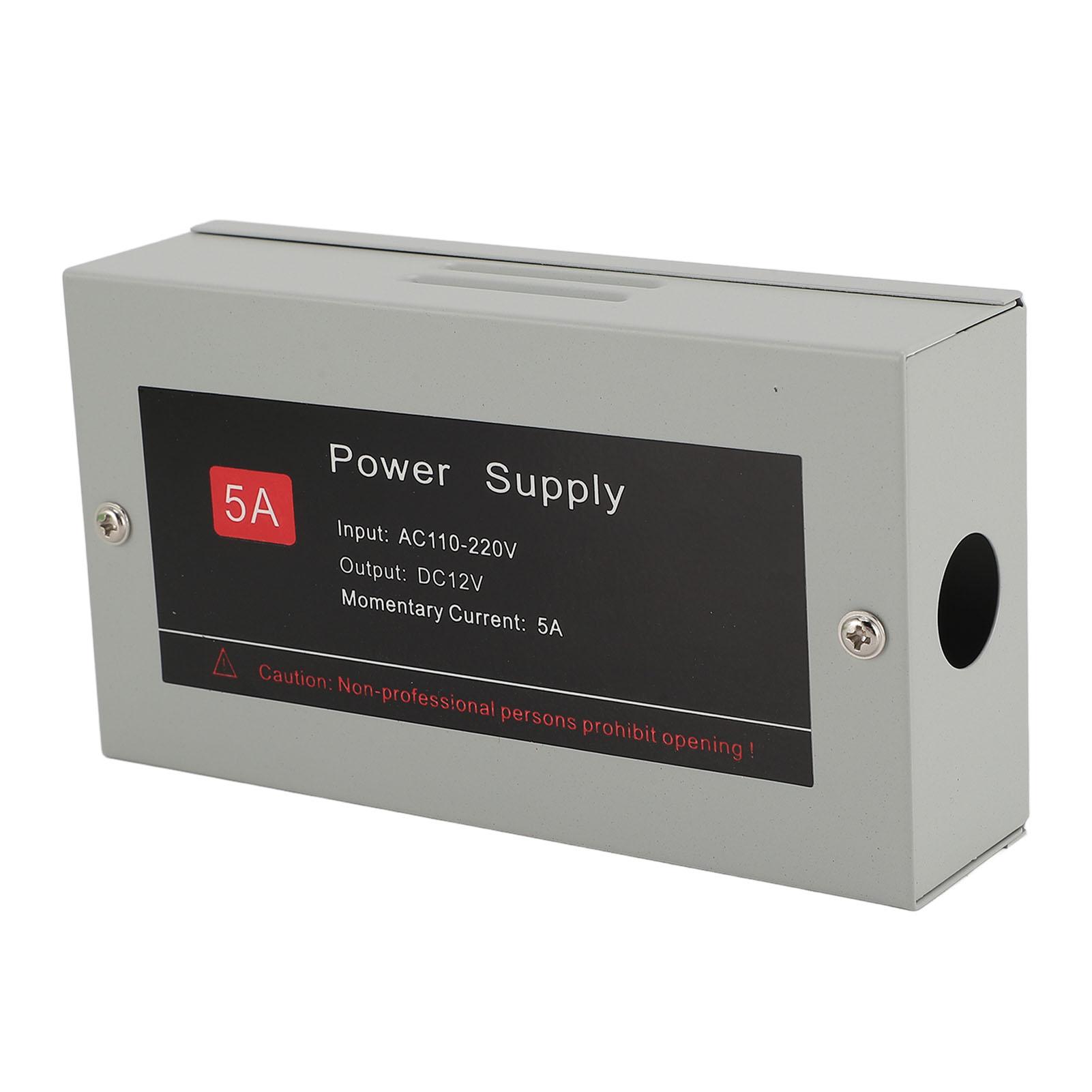 

Блок живлення для дверного дзвінка 12 В 5 А Залізна конструкція Трансформатор для відеодомофона Адаптер живлення