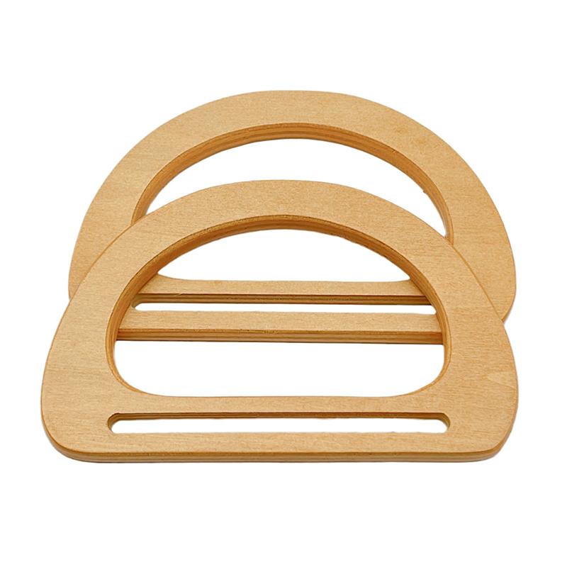 Non-toxic Natural Wood Arch Bag Handle Durable Replacement for DIY Knit Crochet Handbag Craft Making Projects
