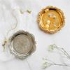 Golden Silver Cake Tray Round Dinner Serving Tray Retro Fruit Snack Plate  Party Decorative