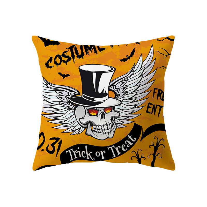 Halloween Theme Horror Pumpkin Wizard Print Pattern Cushion Cover Home Living Room Sofa Decoration Pillow Pillow Cover